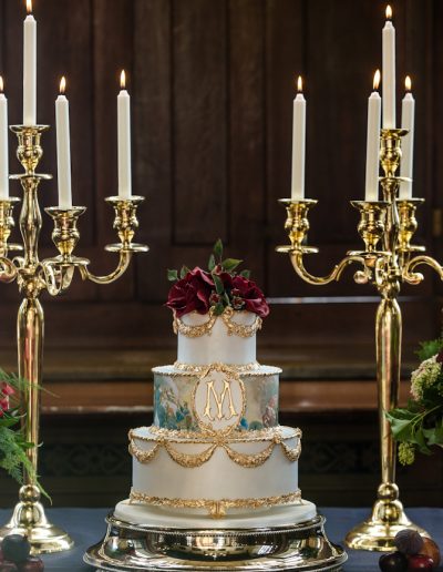 wedding cake for wedding at Burghley House stamford Lincolnshire East Anglia