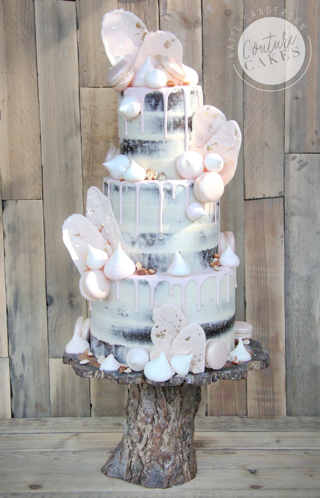 Putty Pinks & Patisserie Semi-Naked Cake, Serves 80 portions, Price £435 